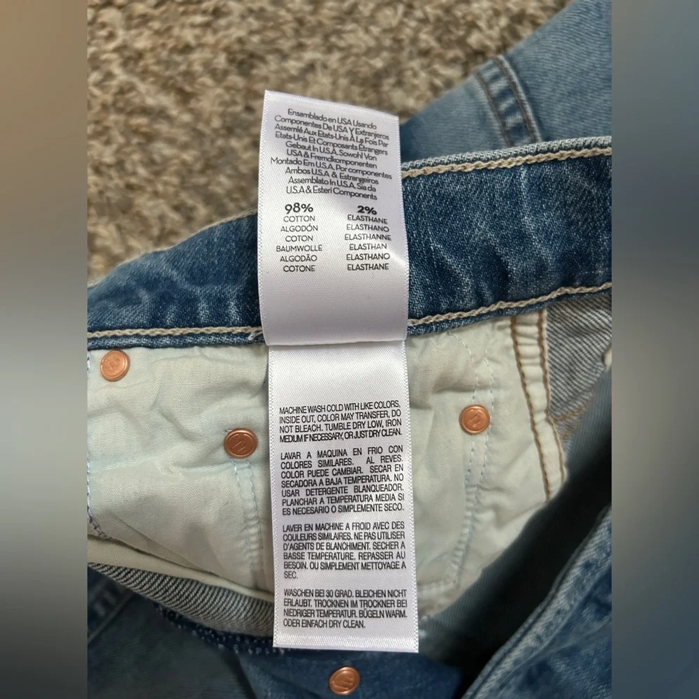 MOTHER Women's Straight Leg Jeans - Medium Blue Wash - Picture 7 of 11